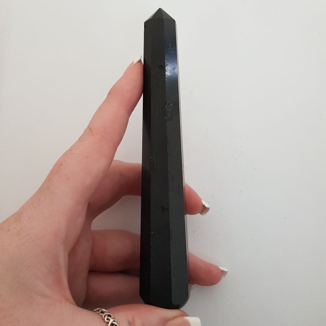 Black Tourmaline - Massage Wand - 12cm Black Tourmaline - Massage Wand - 12cm